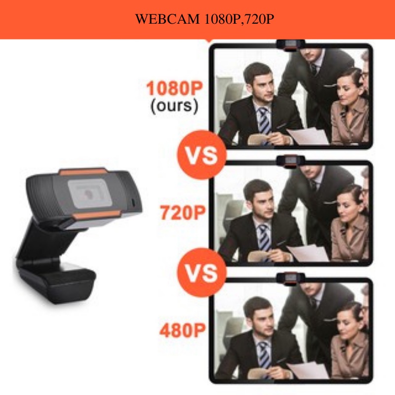 Webcam Máy Tính PC - Laptop Độ Phân Giải Cao⚡1080P-FUL HD⚡Tích Hợp Micro Full Box Hình Ảnh Sắc Nét, Thích Hợp Học Online