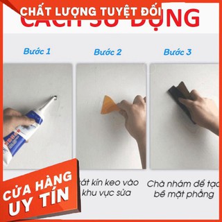 [hàng loại 1 giá tốt nhất ] Combo 3 Tuýp Keo Vá Tường Đa Năng - Tường Bị Nứt, Ẩm Mốc, Thủng, Trầy Xước, Bong Tróc, Làm S