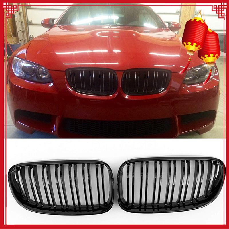 Front Bumper Center Kidney Grille Grill Replacement for 2010-2013 BMW 3 Series E92 E93 Facelift 328I 328I XDrive 335I 335I XDrive (Gloss Black)