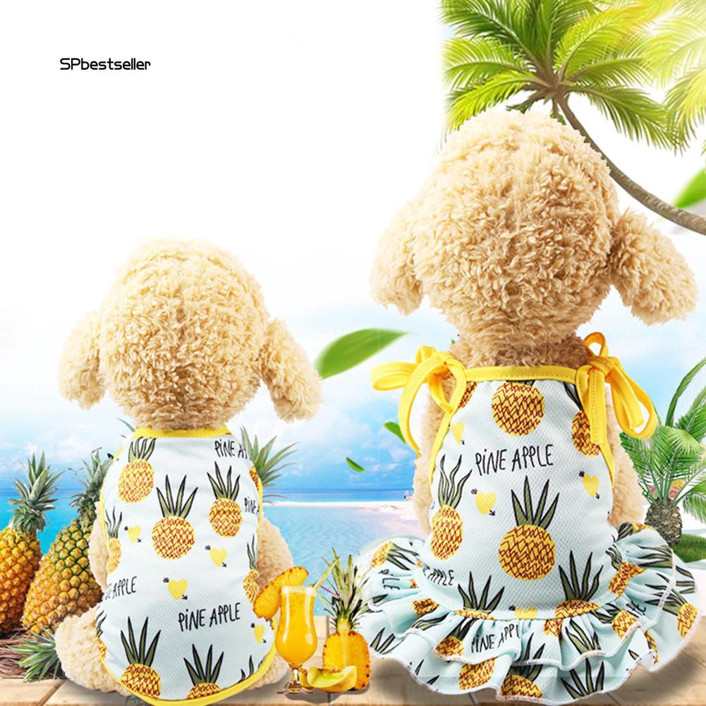 Trang phục thú cưng in hình quả dứa đáng yêu