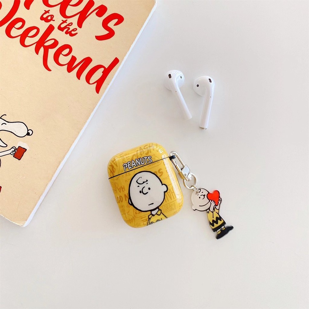 Vỏ Bảo Vệ Hộp Sạc Tai Nghe Airpods1 / 2 / 3 Hình Snoopy Charlie The Lisa Xinh Xắn