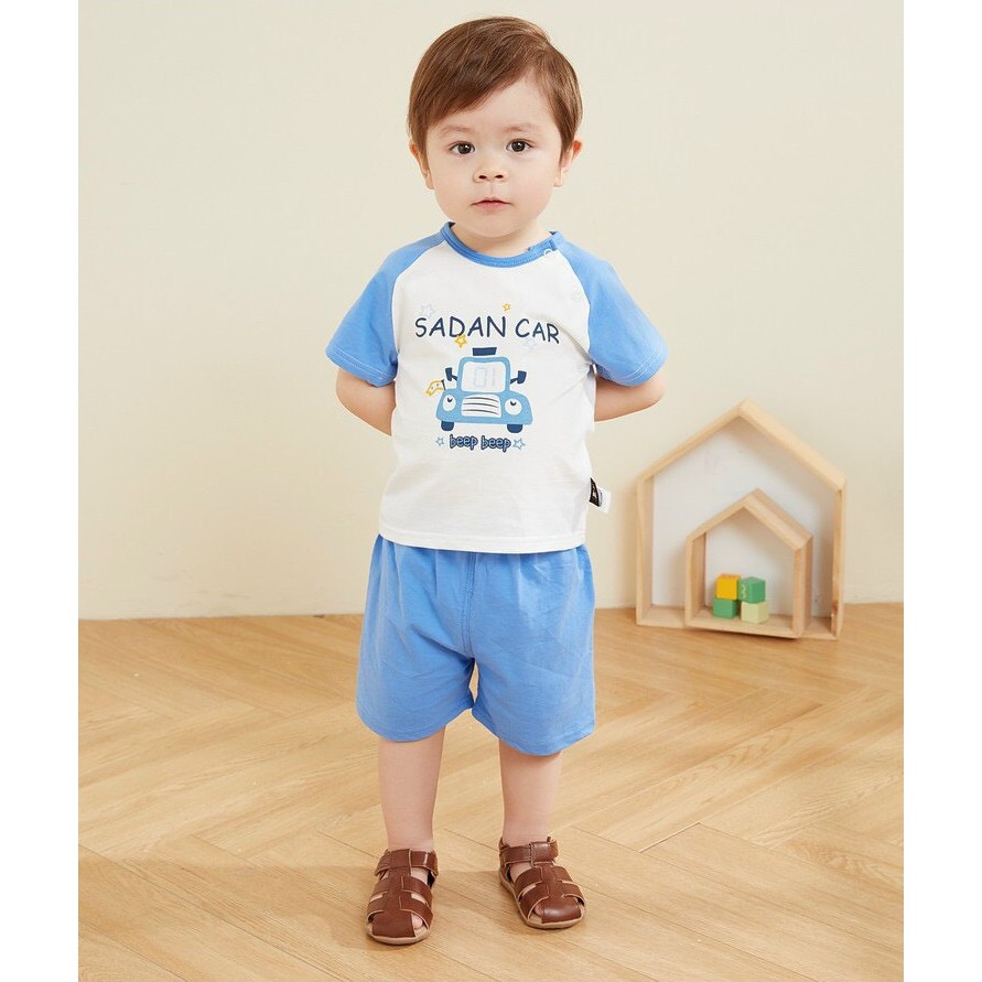 [SALE] Bộ Cộc Tay Cho Bé Minky Mom Vai Giáp Lăng Họa Tiết Dễ Thương Chất liệu Cotton 100%, Bộ Hè Bé Trai Bé Gái MKM2109