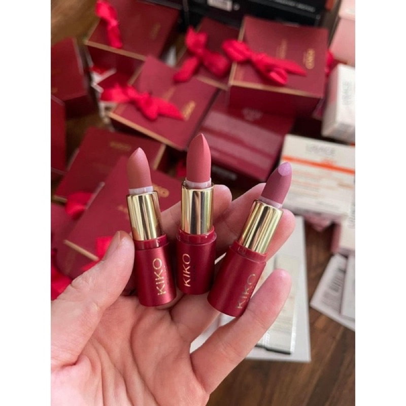 Sét 3 cây son lì mini KIKO A Holiday Fable Mini Lipstick kit