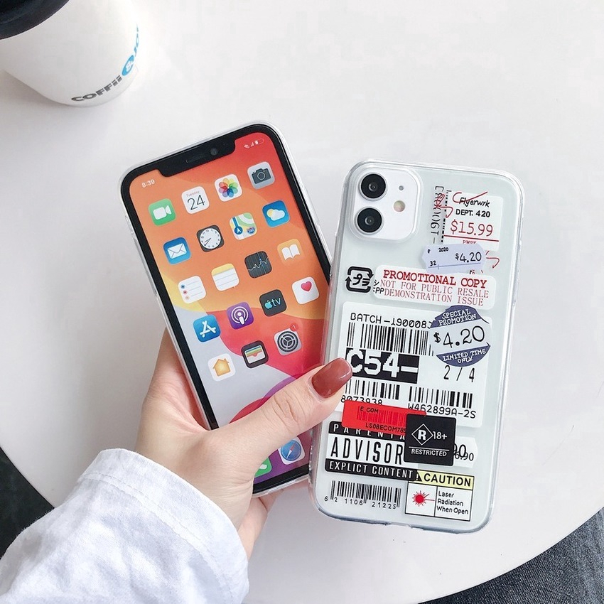 Ốp điện thoại dẻo in họa tiết vé máy bay độc đáo thời trang cho iPhone 11 Pro Max 7 8 6 6s Plus X Xs Xr Max SE 2020