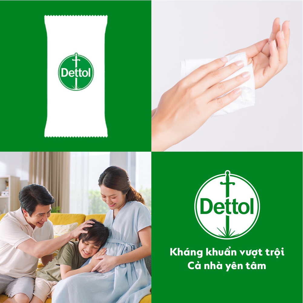 Khăn ướt Dettol kháng khuẩn 50 miếng