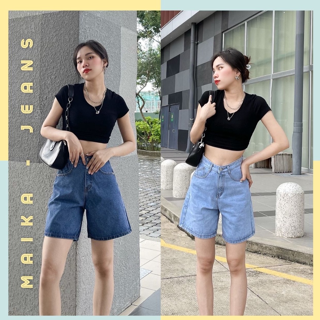 (Hot Trend) QUẦN JEANS NỮ LỬNG TRƠN LƯNG CAO DỄ PHỐI ĐỒ MK70