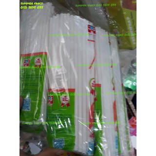 60 Ống hút trắng bẻ cong - straw