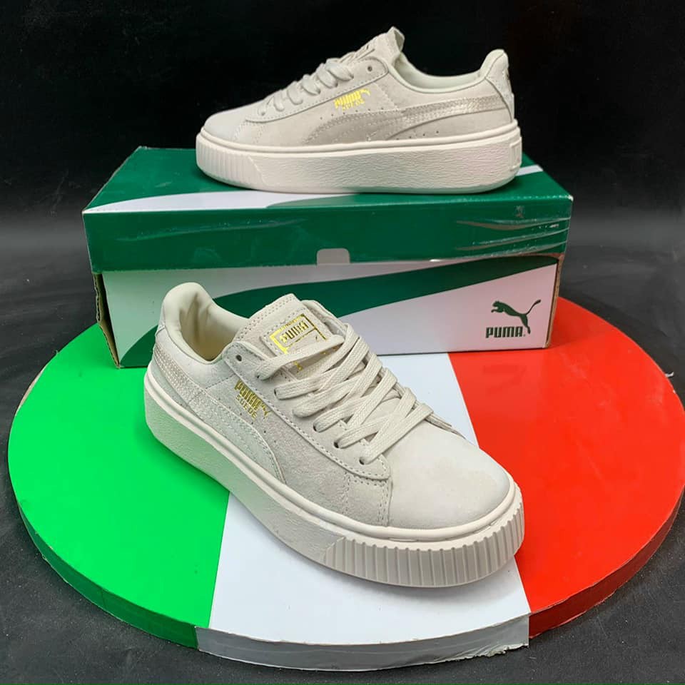 Giày puma màu nâu