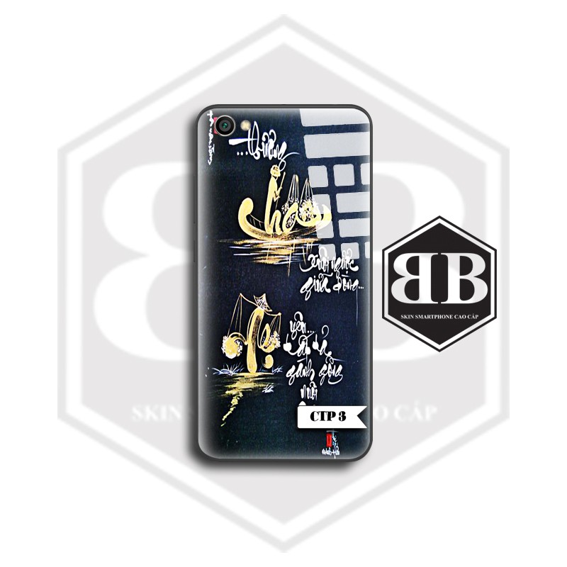 Ốp lưng kính cường lực chữ thư pháp Xiaomi Redmi Note 4 / Redmi Note 5 Pro Redmi note 5 / Redmi 5 Plus / Redmi Note 5A