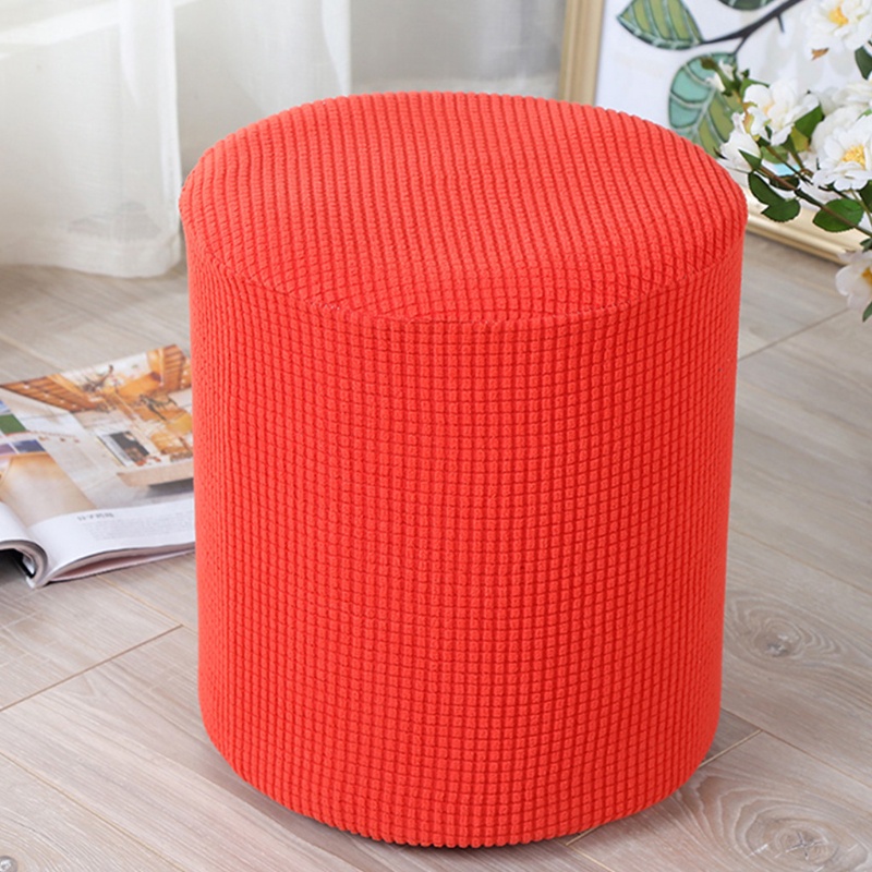 Aoto Đệm Gác Chân Nhung Trơn Co Giãn Kết Cấu Waffle Hình Tròn Hiện Đại