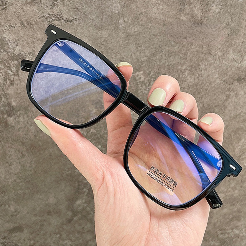 Kính Chống Nắng TR90 Tròng Vuông Oversize Thay Thế Thời Trang Hàn Quốc