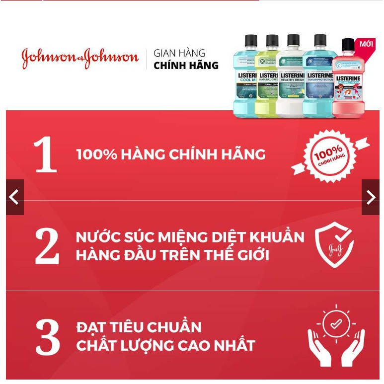 Nước Súc Miệng Hương Bạc Hà Listerine Cool Mint