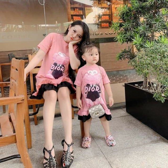 Set đầm mẹ bé