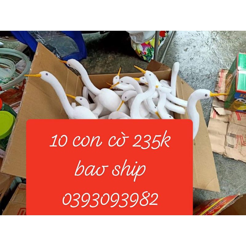 Combo 10 Cò giả xốp đệm dẻo