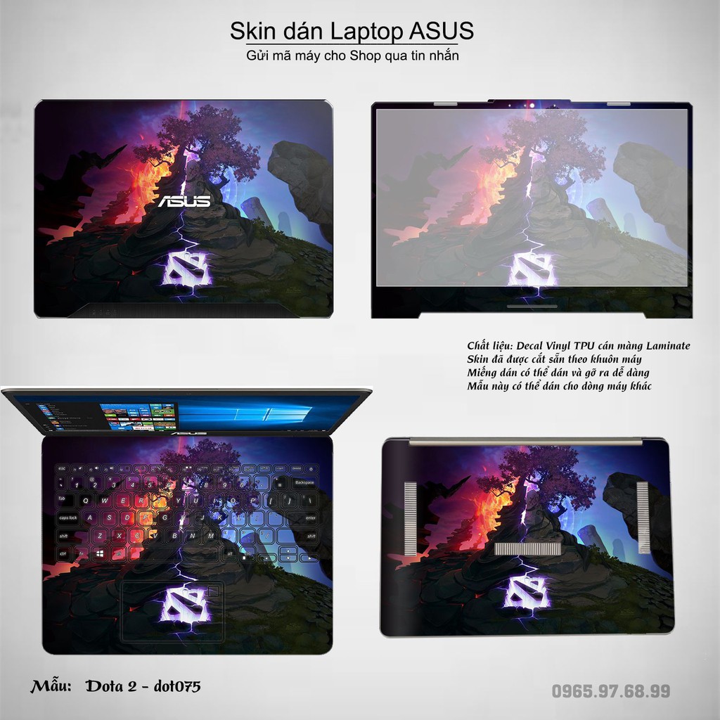 Skin dán Laptop Asus in hình Dota 2 _nhiều mẫu 13 (inbox mã máy cho Shop)