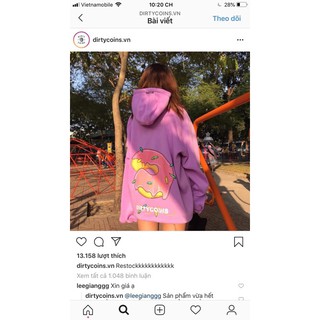 ☀️Áo Hoddie Nỉ Tím Dirty Coins