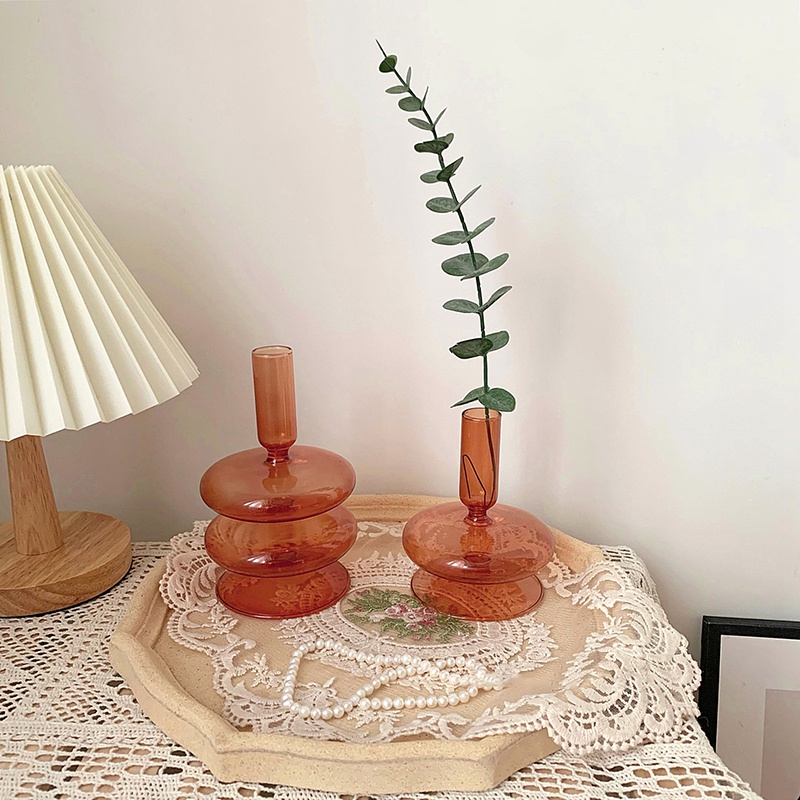 Giá Đỡ Nến Đa Năng Bằng Thủy Tinh Phong Cách Retro Sáng Tạo