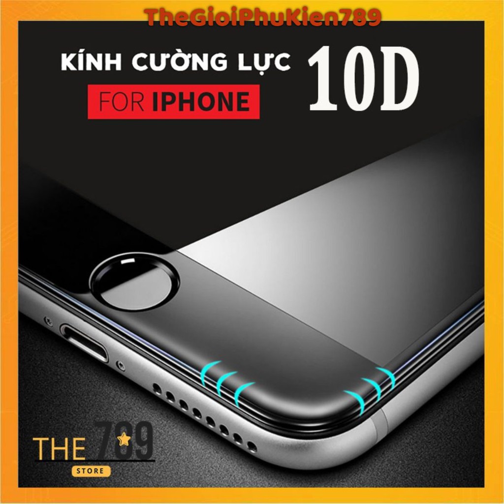 Kính cường lực 10D FULL MÀN hạn chế bám vân cho 6/6s/6 plus/6splus/7/8/7 plus/8plus/X/XR/XS max