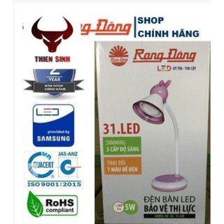 Đèn bàn cảm ứng led rạng đông rl-31.led thay đổi 3 cấp độ sáng, đế đèn sáng 7 màu - bảo hành chính hãng