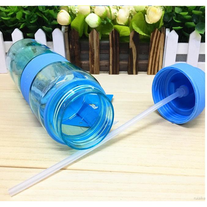 Bình đựng nước có dây đeo vai 350/500ml họa tiết hoạt hình dễ thương cho bé