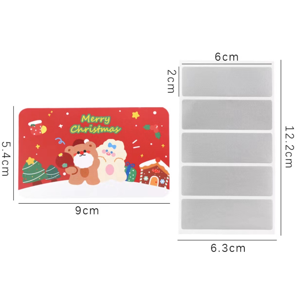 Set 20 Thẻ Bài Cào May Mắn Phong Cách Giáng Sinh Cho Bé