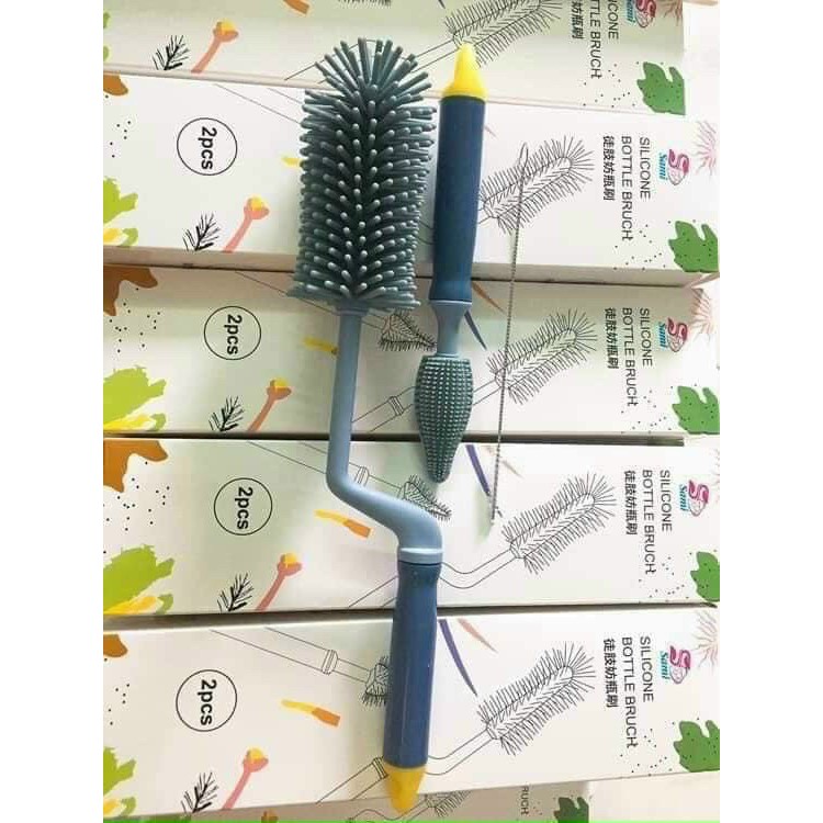 Cọ rửa bình sữa xoay 360 độ Silicon CLEVER TREE