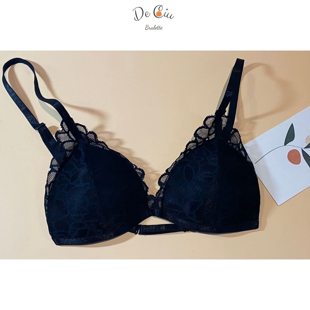 Set đồ lót ren không gọng sexy màu đen | BigBuy360 - bigbuy360.vn