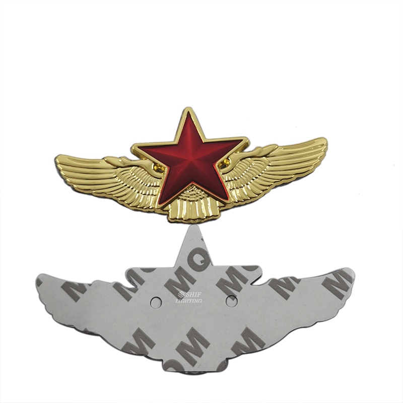 1 x Miếng Dán Logo Kim Loại Hình Ngôi Sao