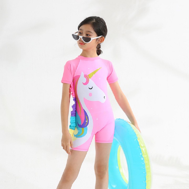 Bộ đồ bơi liền thân hoạ tiết chú ngựa Pony cho bé gái BG03