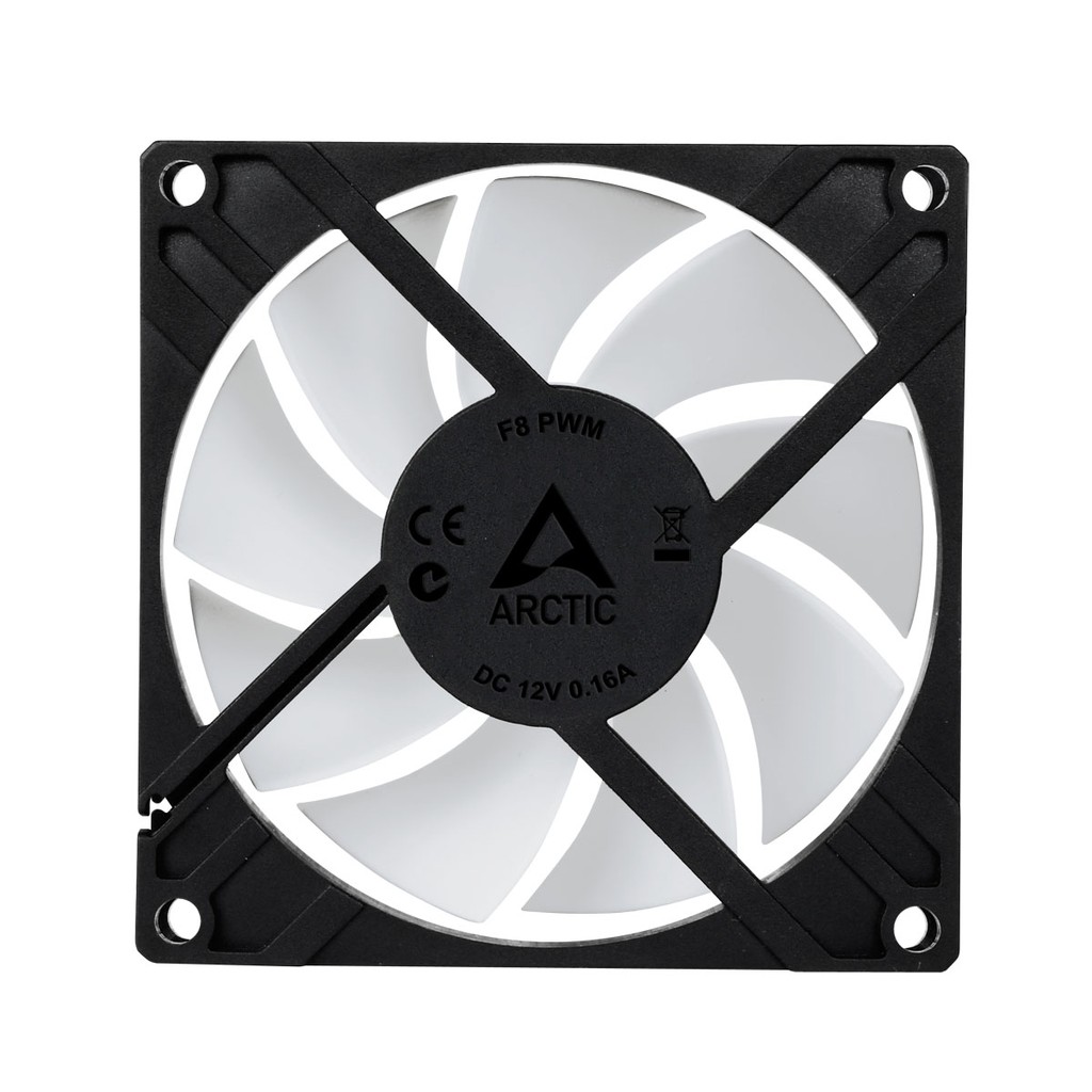 Quạt Fan case 8cm Arctic F8 PWM (Trắng/Đen) - Sản phẩm cao cấp, độ ồn thấp, quạt 8cm nhỏ gọn