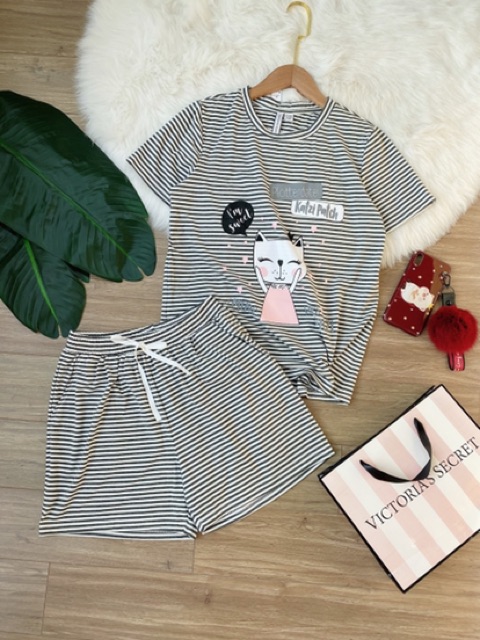 Bộ Mặc Nhà 3 màu Cotton Nữ xuất dư xịn