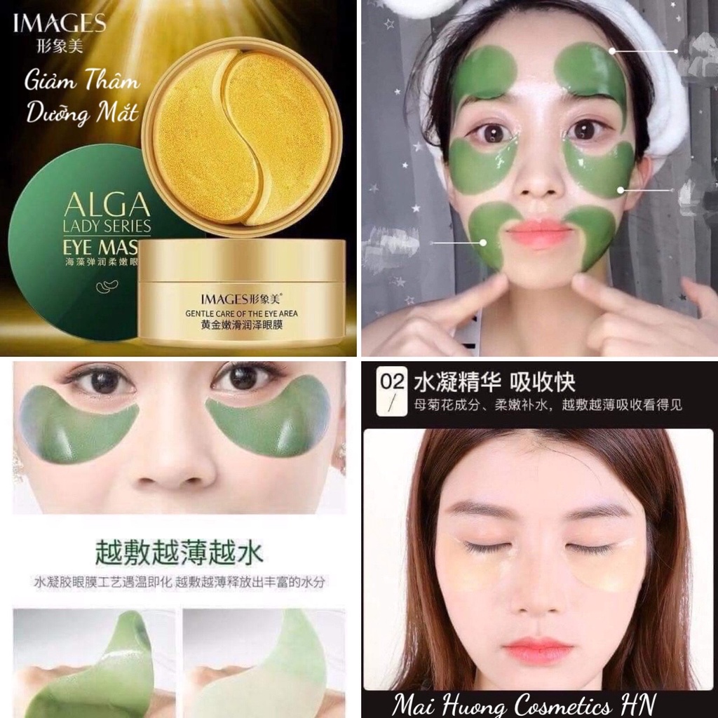 Hộp 60 mếng mặt nạ mắt Images Beauty 80g, giảm quầng thâm, chống nhăn, dưỡng mắt