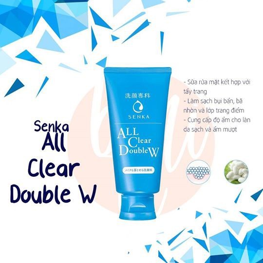 Sữa Rửa Mặt Tẩy Trang Senka All Clear Double W 120ml