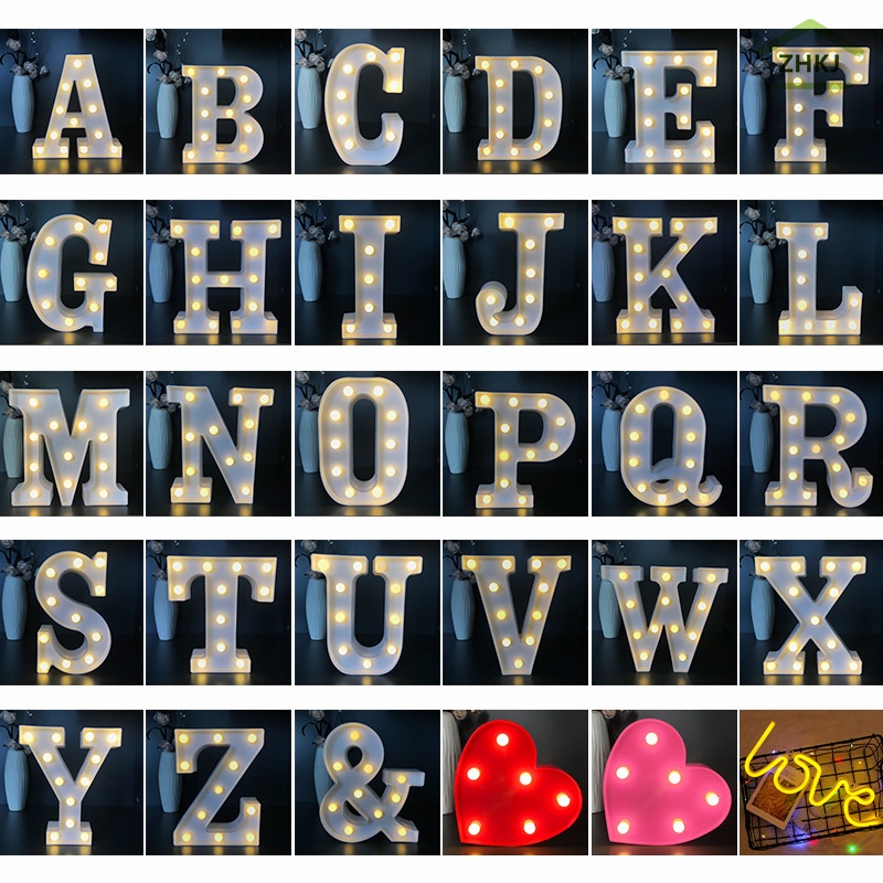 Đèn LED Hình Chữ Cái Và Số 3D Độc Đáo Trang Trí Tiệc Cưới/ Sinh Nhật/ Valentine