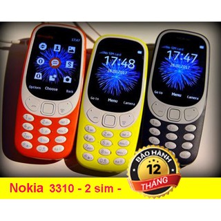 Điện thoại 2 sim giá rẻ Nokia 3310