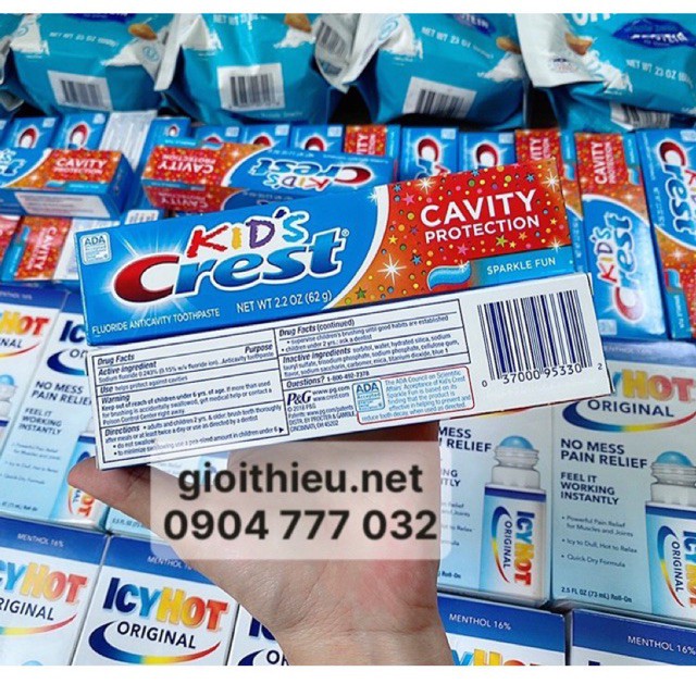 Kem đánh răng Crest Kid 62g  của Mỹ