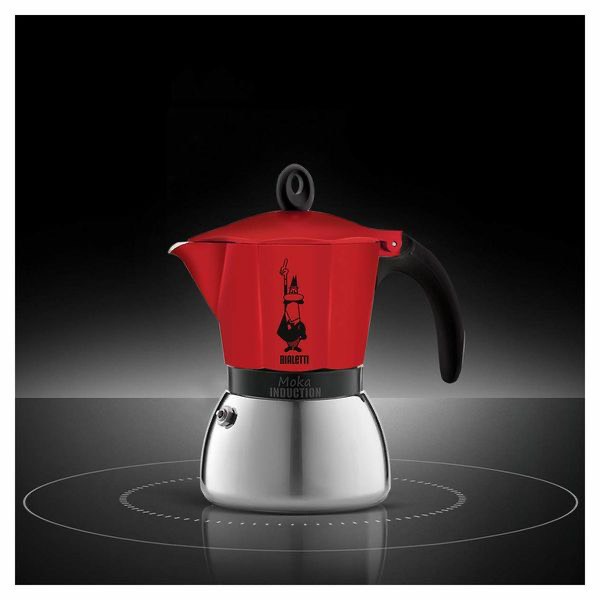 Ấm pha cà phê BIALETTI MOKA INDUCTION express, màu đỏ