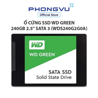 Ổ cứng SSD WD Green 240GB 2.5" SATA 3 (WDS240G2G0A) - Bảo hành 36 tháng