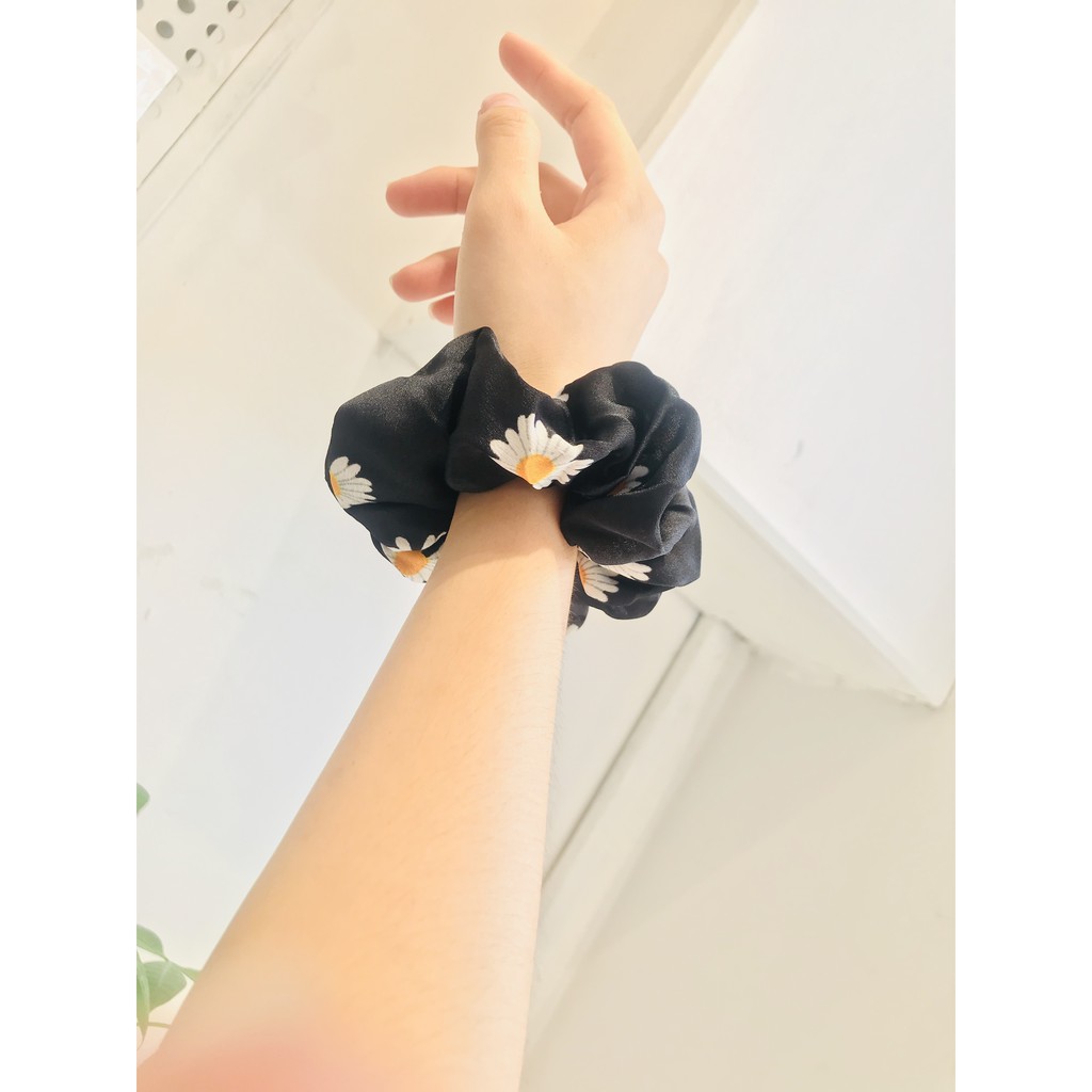 [Nowship2h] Cột Tóc, Dây Cột SCRUNCHIES Bông Cúc Nhiều Màu - Mã DT001