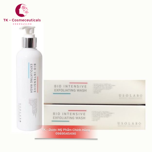 Sữa Tắm Truyền Trắng Usolab Bio Intensive Exfoliating Wash, Dưỡng Ẩm Chống Lão Hoá Da Thế Hệ Mới - 250ml
