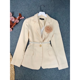 Áo blazer hàn quốc màu kem
