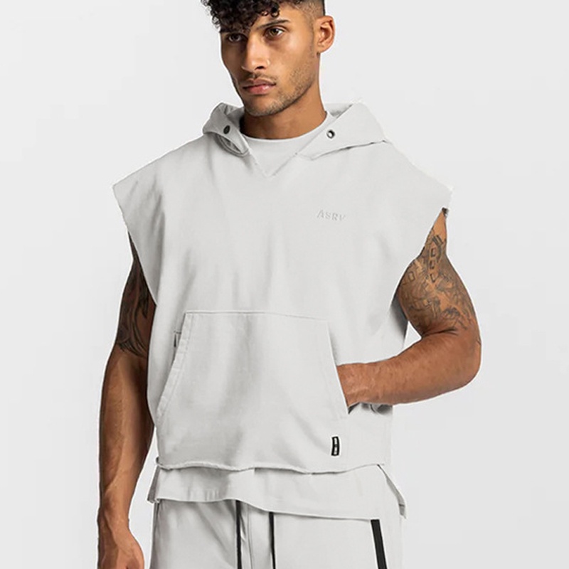 Áo Hoodie Thể Thao Sát Nách Dáng Suông Thoải Mái Thời Trang Cho Nam Size M-3XL