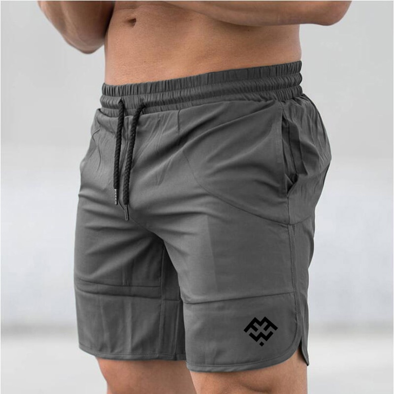 Quần short thể thao nam vải lưới thoáng khí kích thước lớn thoải mái thích hợp để chạy tập thể hình thể dục tập gym