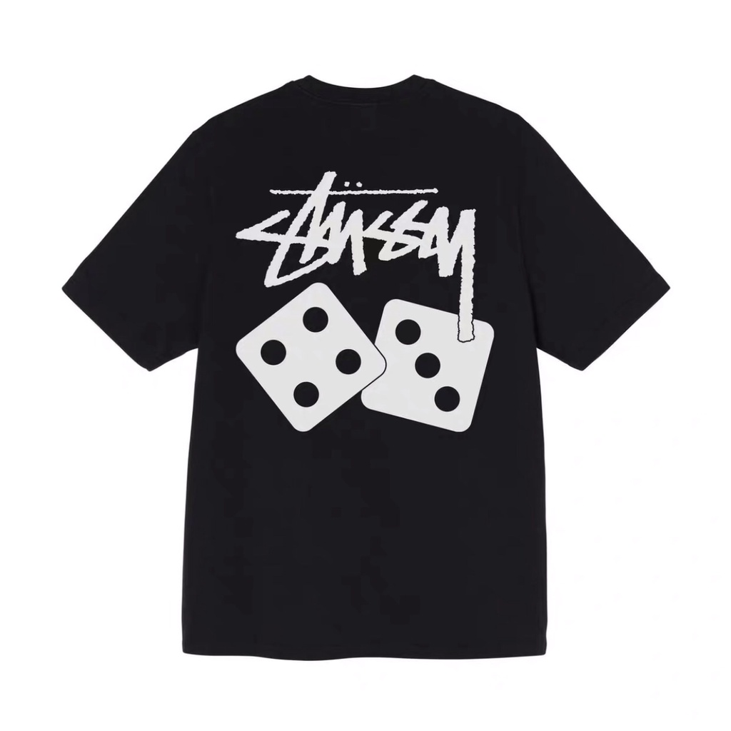 Áo thun stussy xúc sắc, áo phông unisex, tay lỡ, form rộng, chất cotton thoáng mát, Dorystore