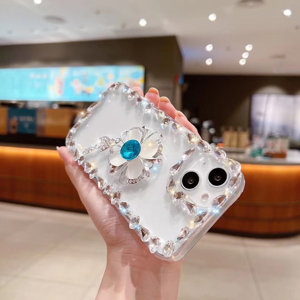 Ốp Điện Thoại tpu Mềm Trong Suốt In Họa Tiết Hoa Lấp Lánh Cho iPhone 12 pro max 11 pro max xs max xr x 7 8 plus 7+