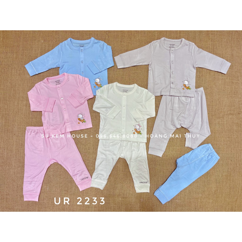 Bộ quần áo cài giữa dài tay Uala&Rogo UR2233 vải Petit cho bé