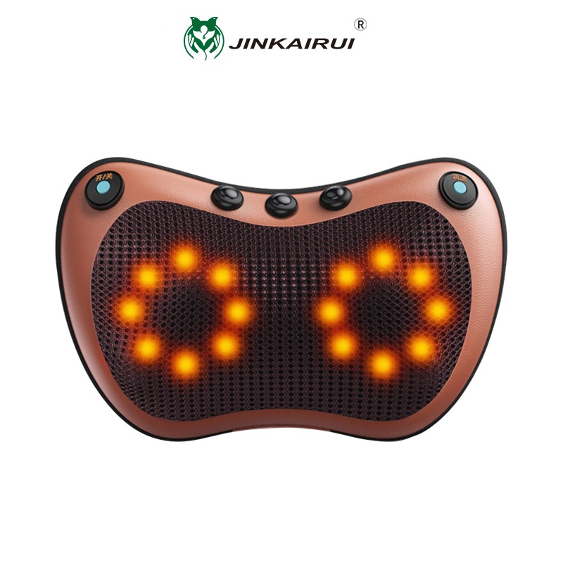 Gối massage Jimkairui Gối mát xa cổ bằng điện nén nóng hồng ngoại
