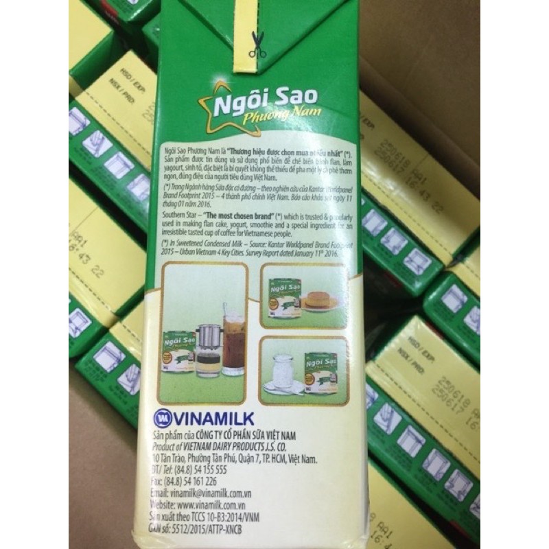 Combo 2 hộp sữa đặc ngôi sao phương nam hộp giấy 1284g