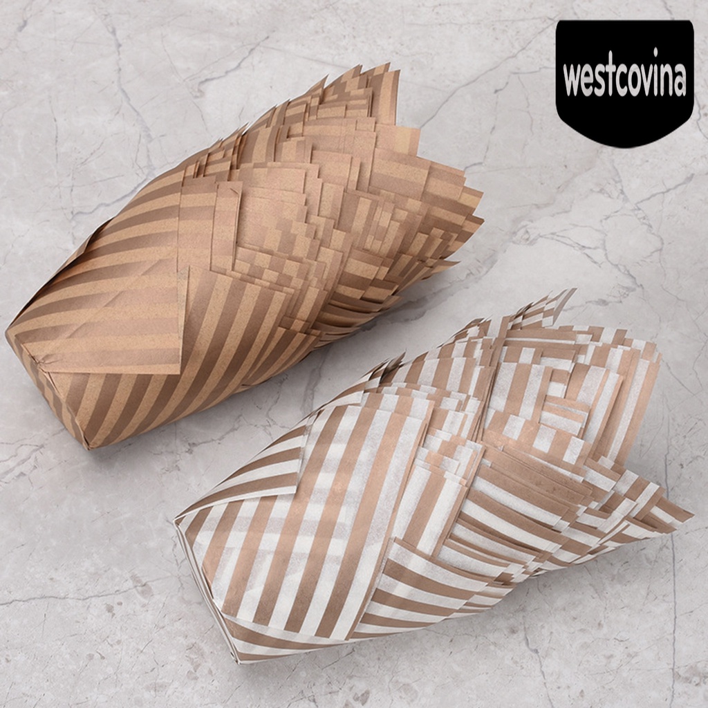 [Hot]☀ Set 100 Cốc Giấy Đựng Bánh Muffin Họa Tiết Kẻ Sọc / Hoa Tulip Chống Dầu Trang Trí Nhà Cửa