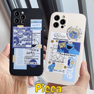 Ốp điện thoại TPU mềm in hình Sesame Street thích hợp cho Iphone Xr 13 11 12 Pro Max X Xs Max 7 8 6S 6 Plus Se 2020
